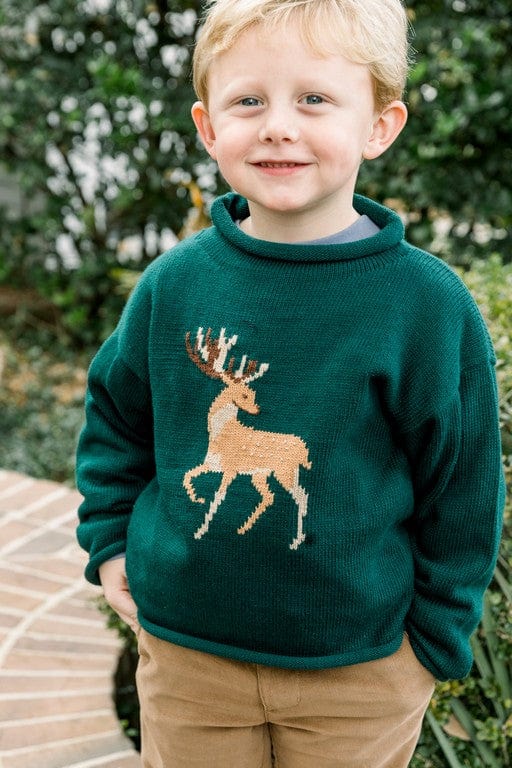 Bailey Boys Bailey Boys Deer on Forest Roll Neck Sweater - Little Miss Muffin Children & Home