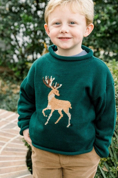 Bailey Boys Deer on Forest Roll Neck Sweater – Little Miss Muffin