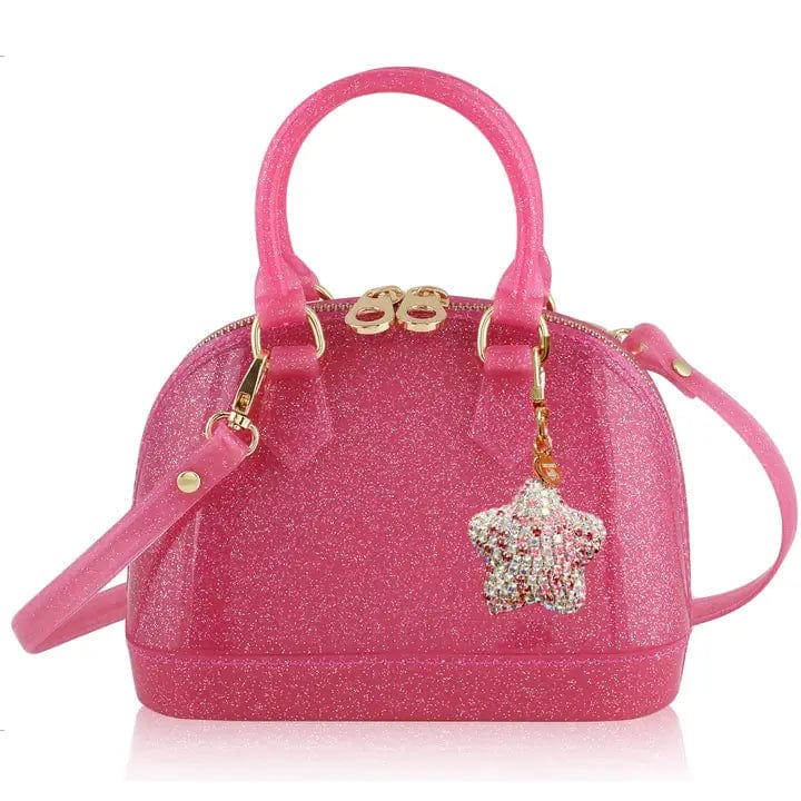 Carrying Kind Carrying Kind Cate Hot Pink Sparkle Handbag with Multi Star Charm - Little Miss Muffin Children & Home