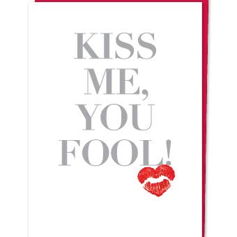 Design with Heart Design with Heart "Kiss Me You Fool" - Valentine's Day Card - Little Miss Muffin Children & Home