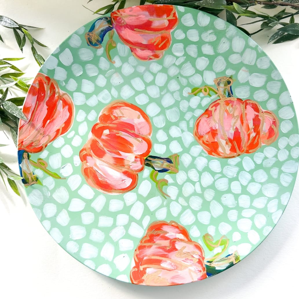 Mint Pumpkin Platter