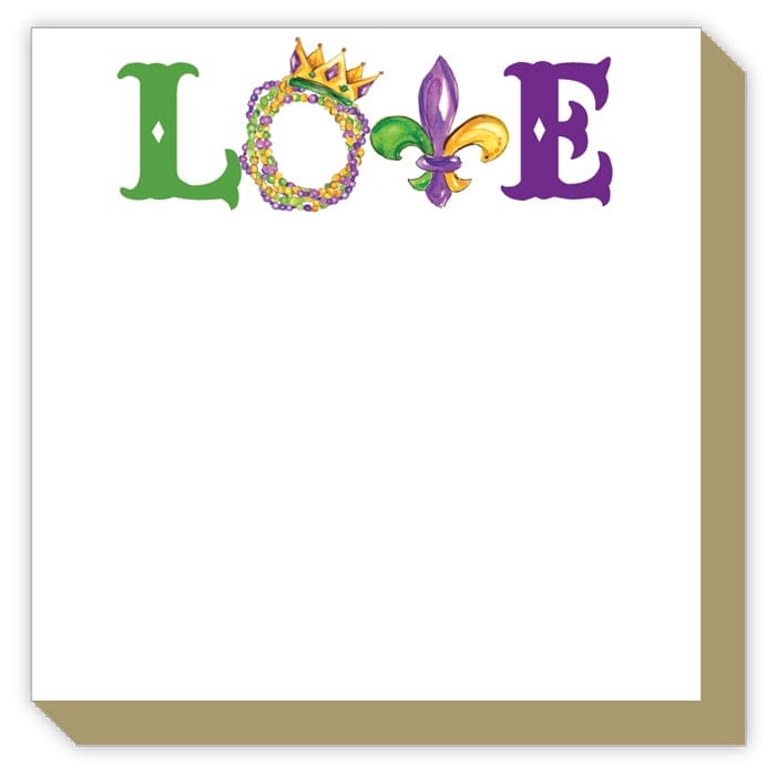 RosanneBeck Collections RosanneBeck Collections Mardi Gras LOVE Luxe Notepad - Little Miss Muffin Children & Home