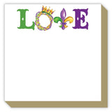 RosanneBeck Collections RosanneBeck Collections Mardi Gras LOVE Luxe Notepad - Little Miss Muffin Children & Home