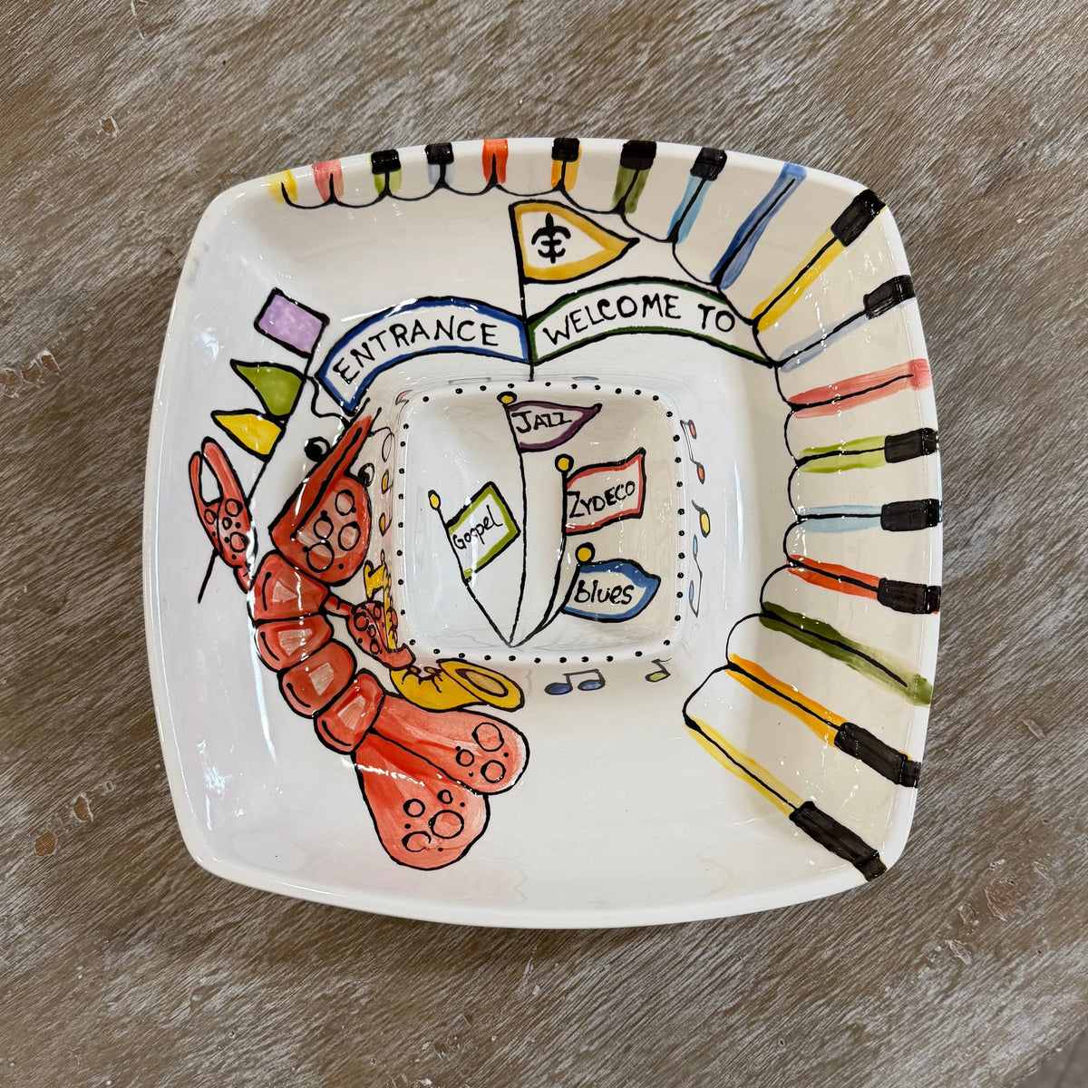 Jazz Fest Square Chip & Dip