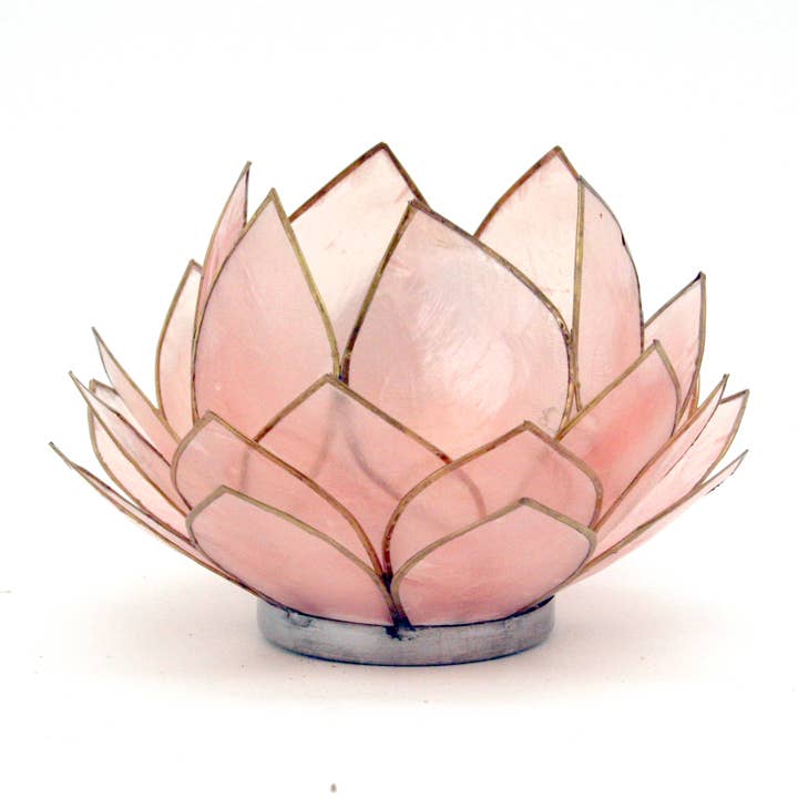 Contrast Inc Contrast Inc Capiz Lotus Bulb Candle Holder - Little Miss Muffin Children & Home