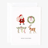 Emily Lex Studio Merry Christmas Santa Greeting Card