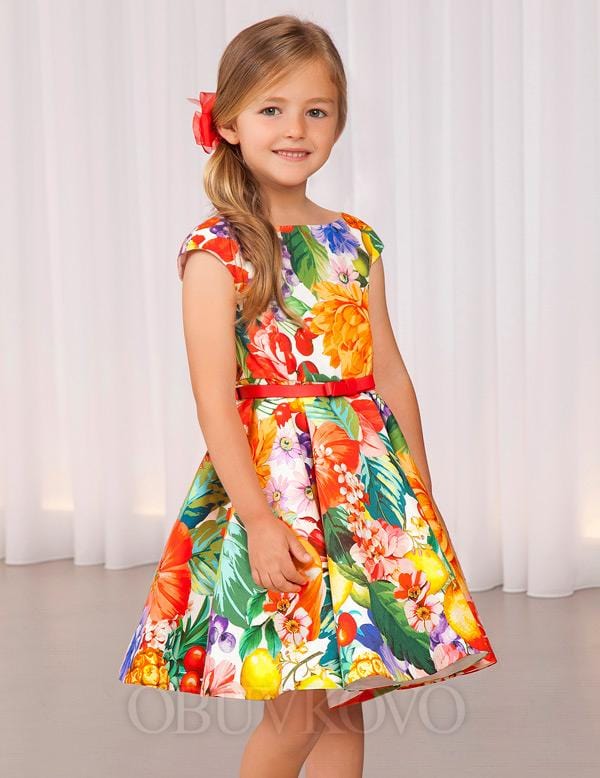 Mayoral Usa Inc Abel and Lula Satin Floral Dress - Little Miss Muffin Children & Home