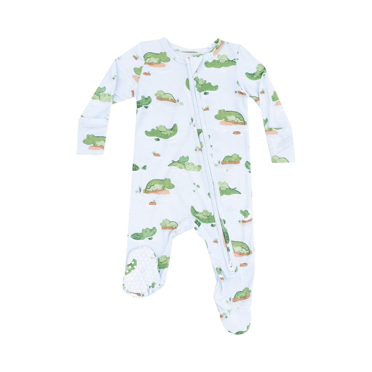 Angel Dear Angel Dear Alligator Blue 2 Way Zipper Footie - Little Miss Muffin Children & Home
