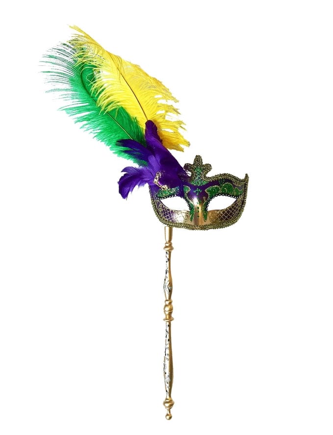 Mardi Gras Creations Mardi Gras Creations Anarkali Mask with Eye Detail and Detachable Stick, Available in 3 Colors - Little Miss Muffin Children & Home