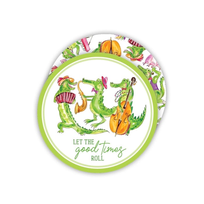 RosanneBeck Collections RosanneBeck Collections Mardi Gras Gators Round Coasters - Little Miss Muffin Children & Home