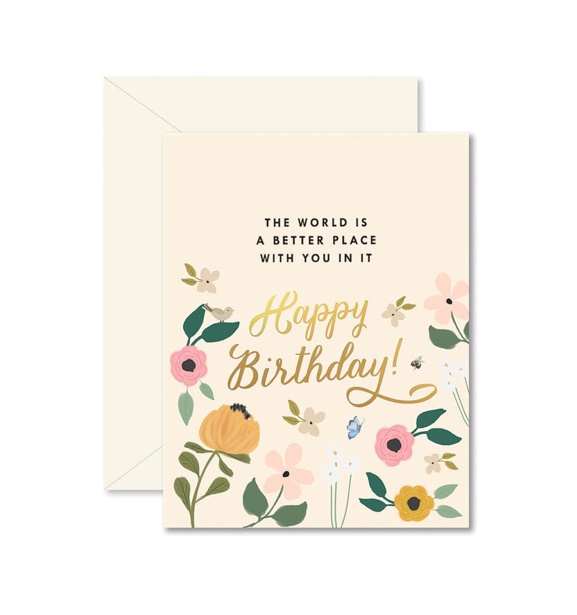 Ginger P Designs Ginger P Designs World Is A Better Place with You Birthday Card - Little Miss Muffin Children & Home