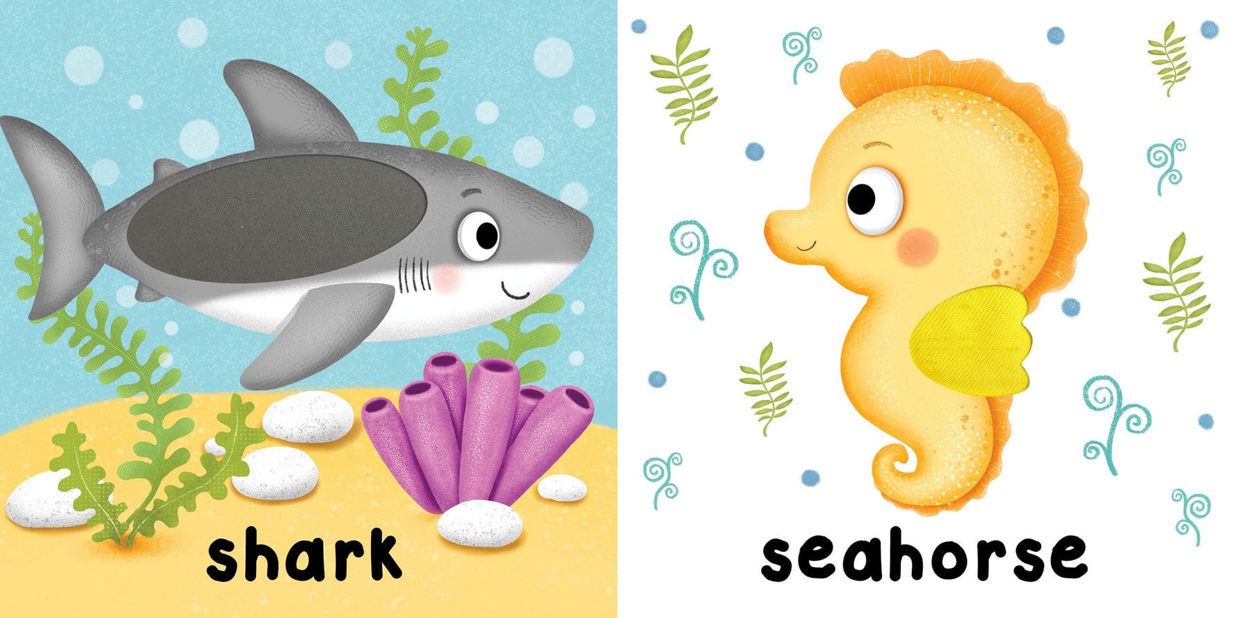 Little Hippo Books Brilliant Baby: In the Ocean - Children's Touch and Feel and Learn Sensory Board Book - Little Miss Muffin Children & Home