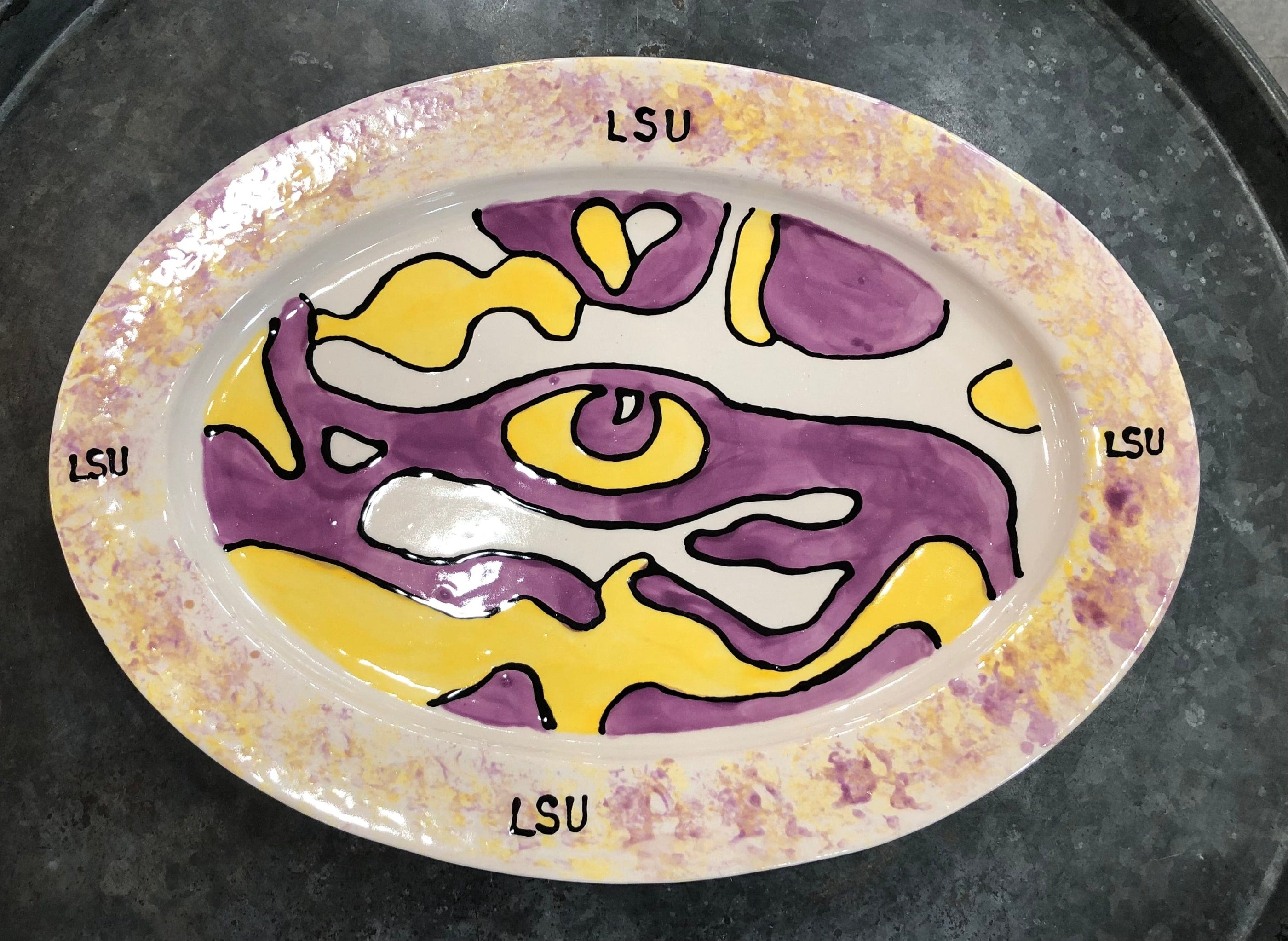 Jan Salzer Art LSU Oval Platter - Little Miss Muffin Children & Home