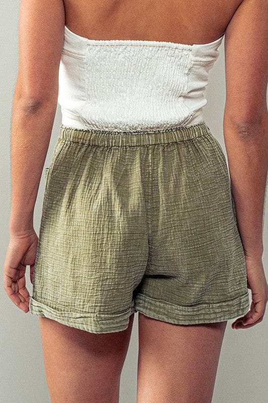 Urban Daizy Urban Daizy Mineral Washed Gauze Shorts - Little Miss Muffin Children & Home