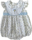Lulu Bebe Lulu Bebe Blue Heart Embroidered Eve Bib Bubble - Little Miss Muffin Children & Home