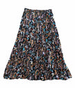 Black/Multi Long Sequins Skirt