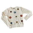 white top with floral embridery