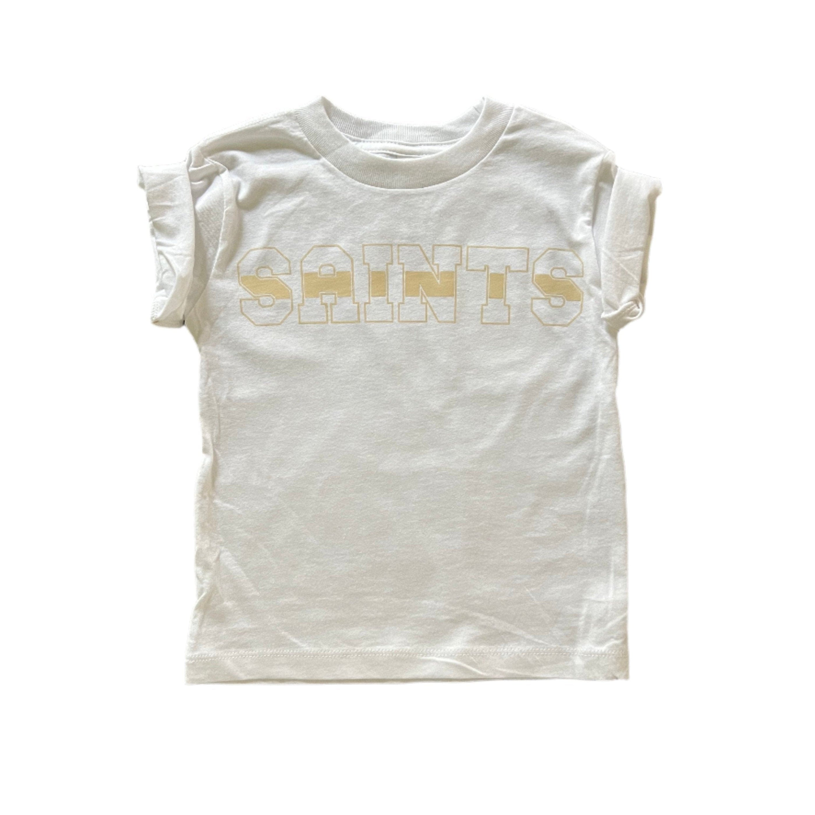 Whereable Art Whereable Art Saints Striped Toddler Tee - Little Miss Muffin Children & Home