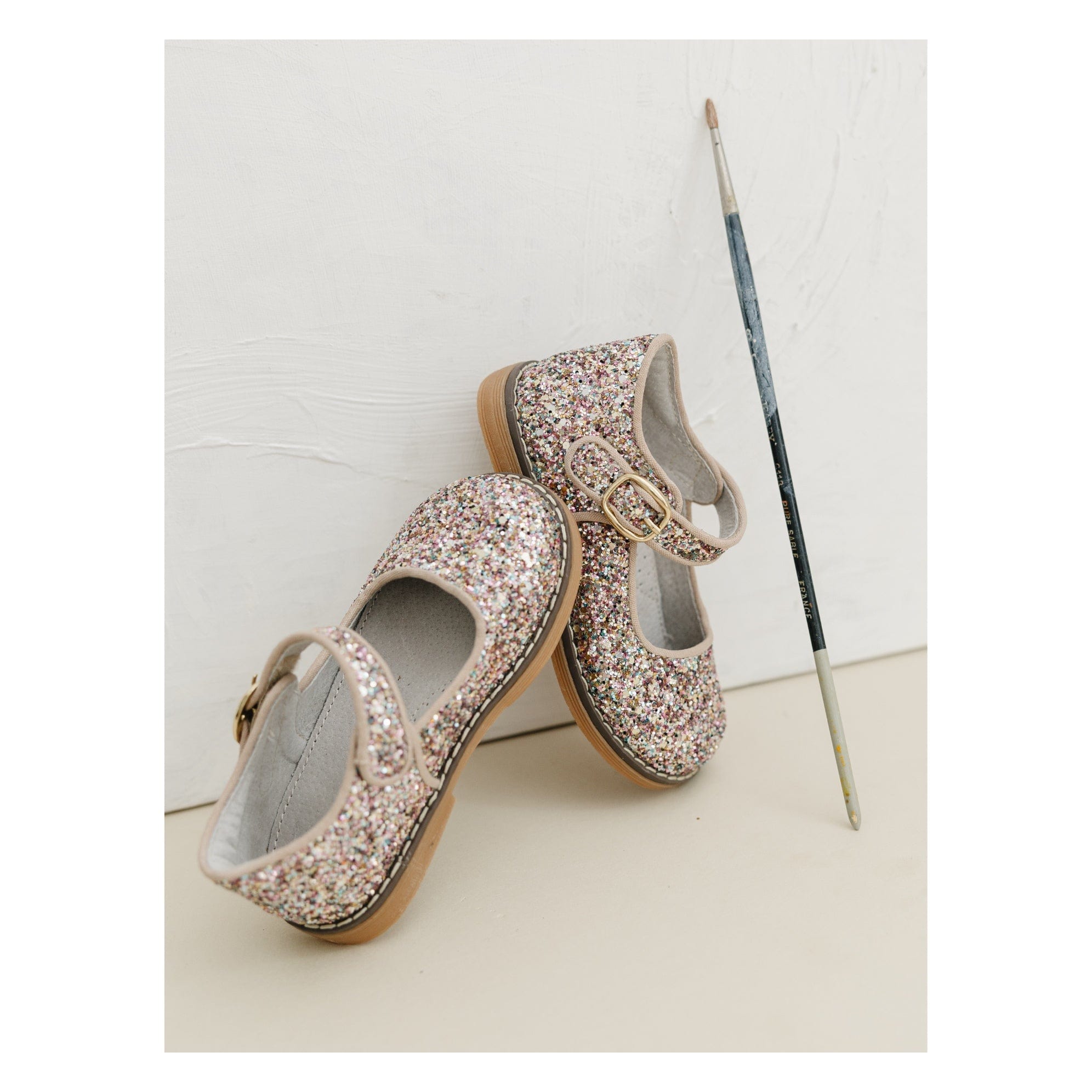 L'Amour Shoes L'Amour Natasha Glitter Mary Jane in Glitter Multi Pink - Little Miss Muffin Children & Home