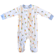 Snowball Cup Footie PJs with Blue Trim