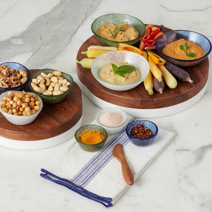 etú Home Dinner Napkins, Vintage Blue Stripe, Set of 4 - Little Miss Muffin Children & Home