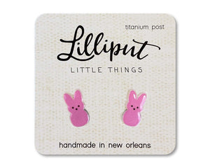 Lilliput Little Things Lilliput Little Things Marshmallow Easter Bunny Earrings - Little Miss Muffin Children & Home