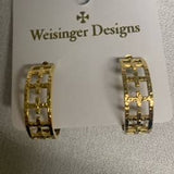 Weisinger Designs Cross Hoop Earring