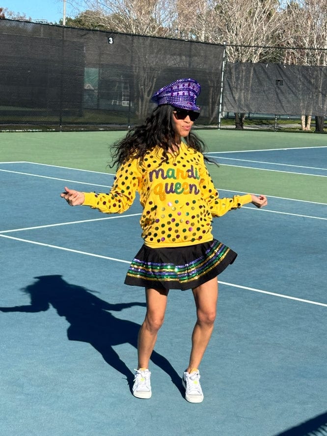 Mardi Gras Creations Mardi Gras Creations ASP Adult MARDI QUEEN V-Neck Pullover - Yellow Haze - Little Miss Muffin Children & Home