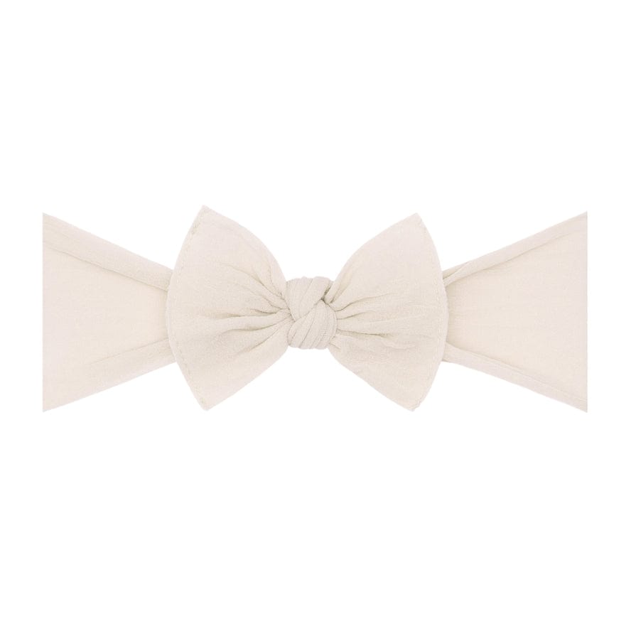 Baby Bling Bows Baby Bling® Itty Bitty Knot Small Soft Nylon Bow Headband, Oatmeal - Little Miss Muffin Children & Home