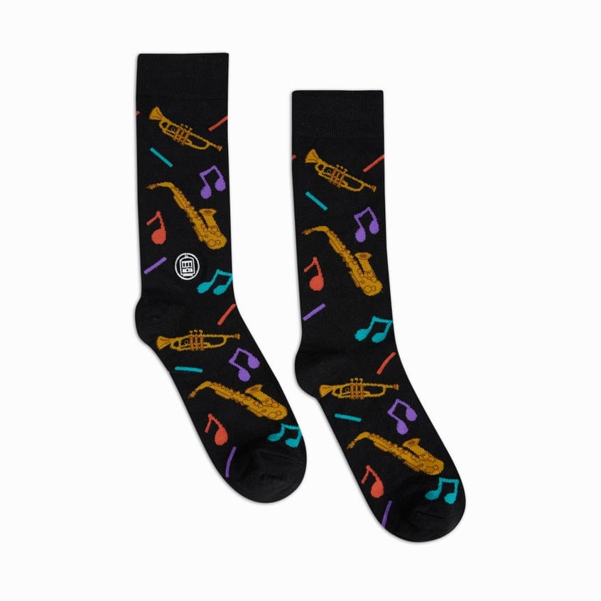 Bonfolk Jazz Black Socks - Little Miss Muffin Children & Home
