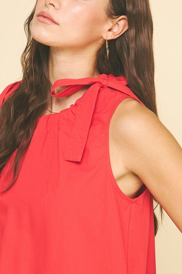 Pinch Tie Shoulder Sleeveless Top - Little Miss Muffin Children & Home