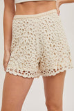 Bluivy Crochet Shorts, Natural