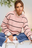 La Miel La Miel Loose Fit Striped Long Sleeve Sweater - Little Miss Muffin Children & Home