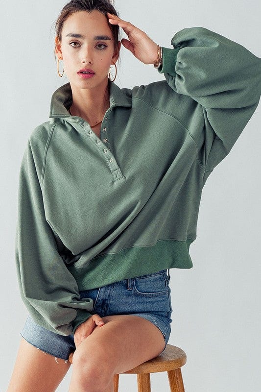 Fashion Week Fashion Week Soft Touch Quarter Snap Pullover Sweatshirt - Little Miss Muffin Children & Home