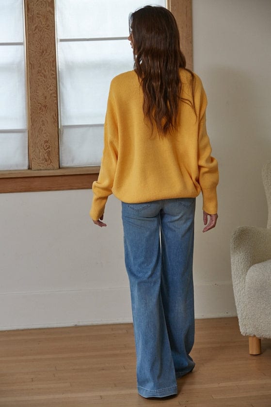 By Together By Together Long Sleeve Chunky Knit High Neck Sweater - Little Miss Muffin Children & Home