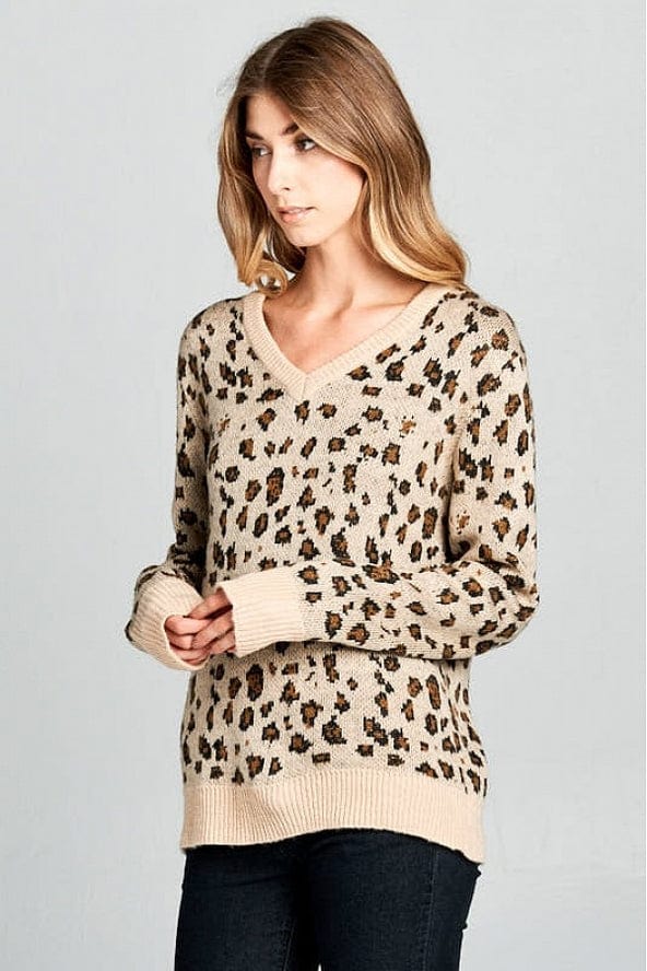 Ellison Ellison Pixel Leopard Print Knit Sweatshirt - Little Miss Muffin Children & Home
