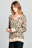 Ellison Pixel Leopard Print Knit Sweatshirt