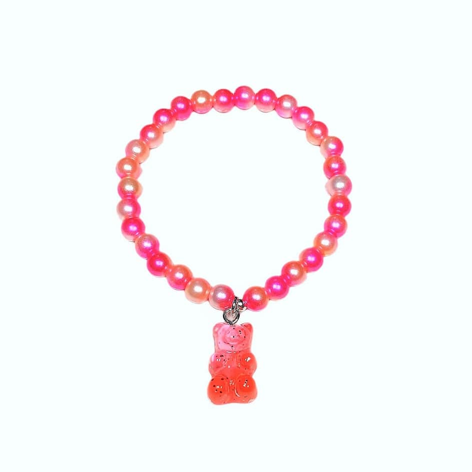 Stratus Stratus Sparkling Variegated Gummy Bear Charm Stretch Bracelet, Sold Individually - Little Miss Muffin Children & Home