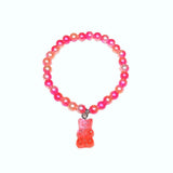 Stratus Sparkling Variegated Gummy Bear Charm Stretch Bracelet, Sold Individually