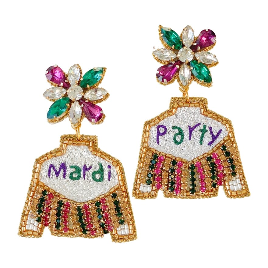 Gaby & Grace Gaby & Grace Mardi Party Fringe Jacket Earrings - Little Miss Muffin Children & Home