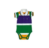 Mardi Gras Creations Thick Stripe Rugby Infant Onesie Short Sleeve