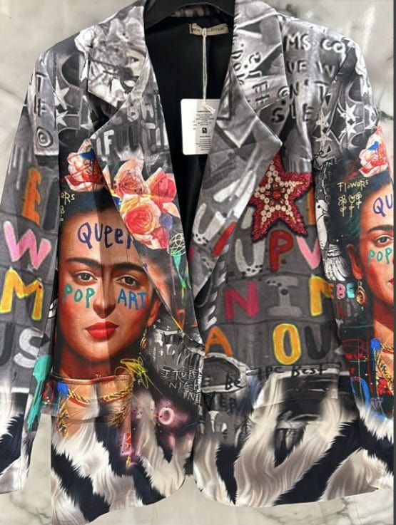 Loowie Italian Pop Art "Frida" Print Blazer - Little Miss Muffin Children & Home