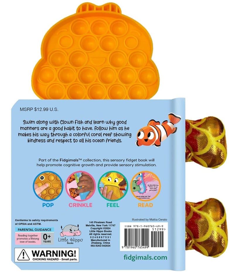 Little Hippo Books Little Clown Fish - Your Sensory Fidget Friend - Little Miss Muffin Children & Home