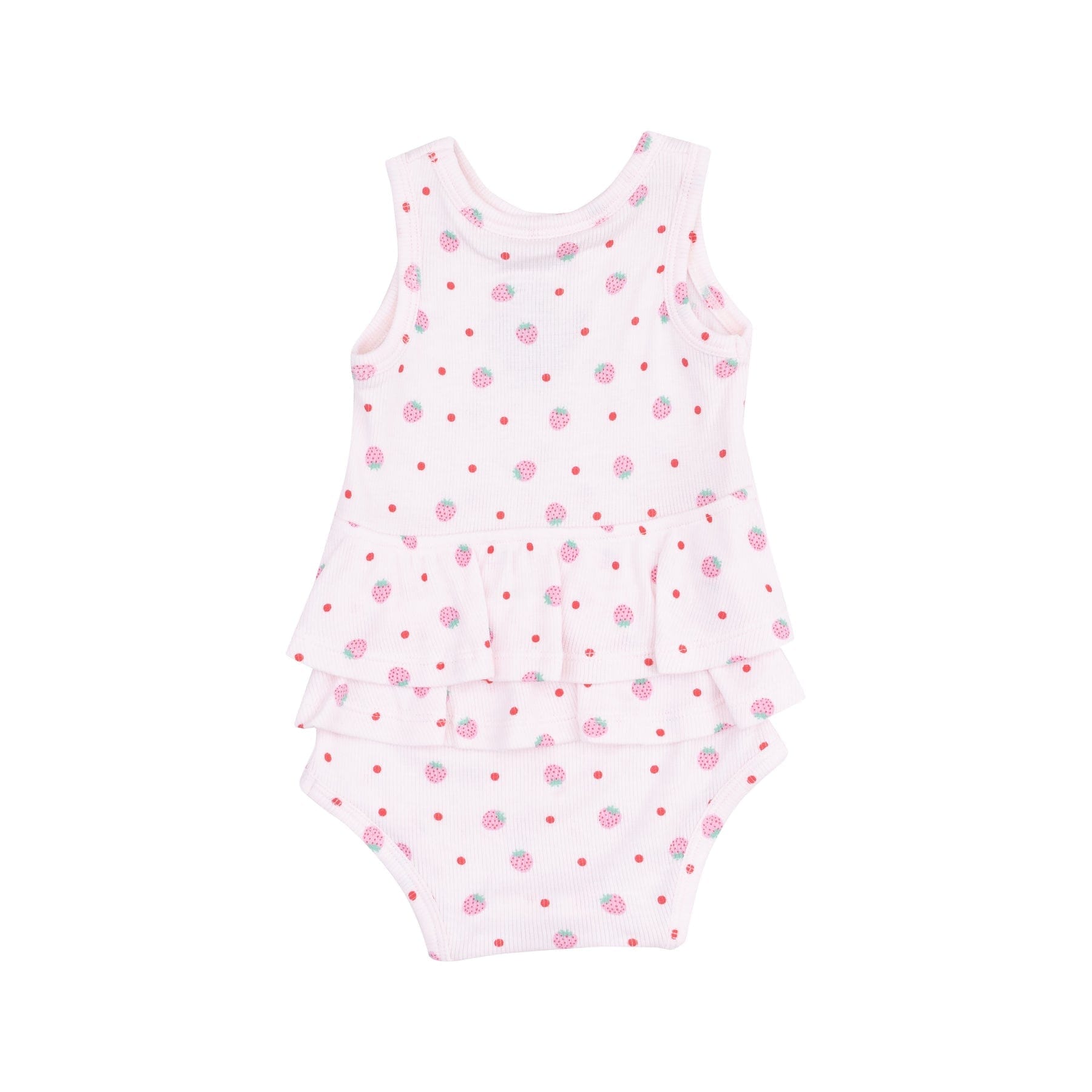 Angel Dear Angel Dear Strawberry Swiss Dot Ruffle Tank Bubble - Little Miss Muffin Children & Home