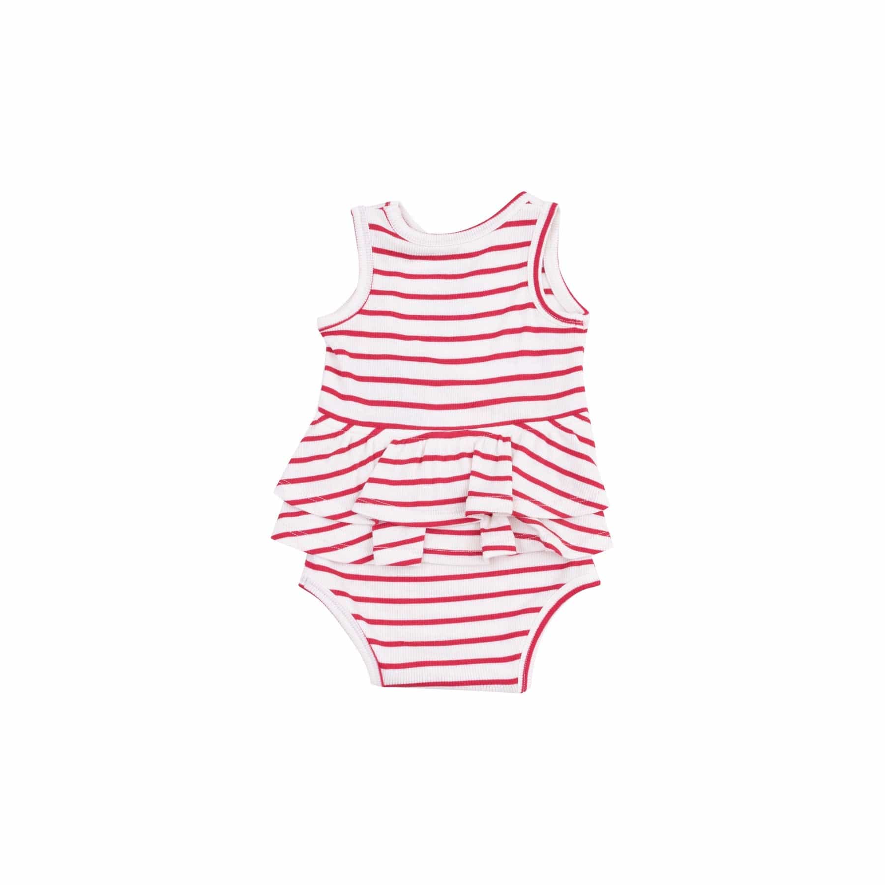 Angel Dear Angel Dear Stripe Vintage Red Ruffle Tank Bubble - Little Miss Muffin Children & Home