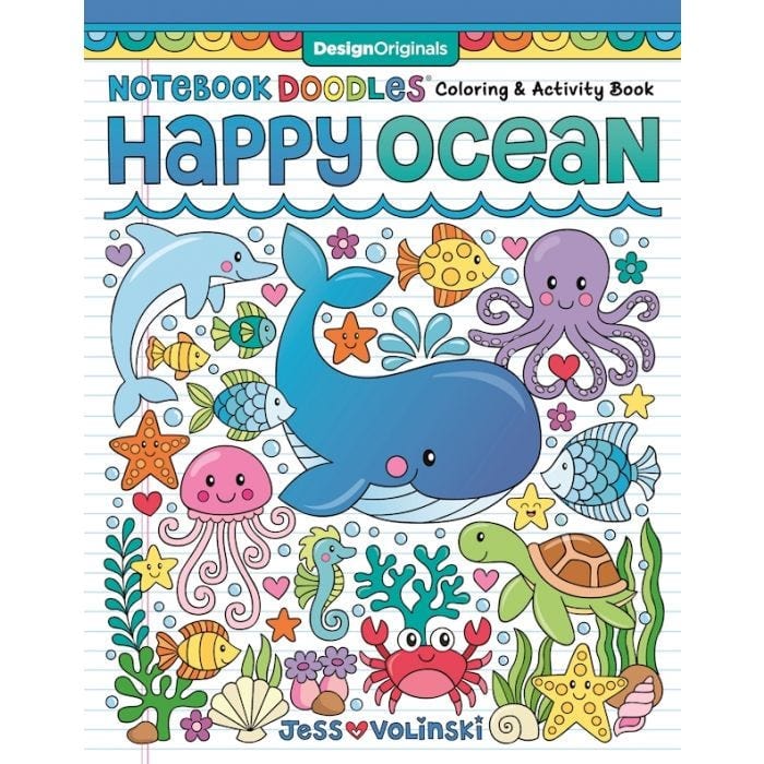 Wellspring Wellspring Notebook Doodles Happy Ocean Coloring Book - Little Miss Muffin Children & Home