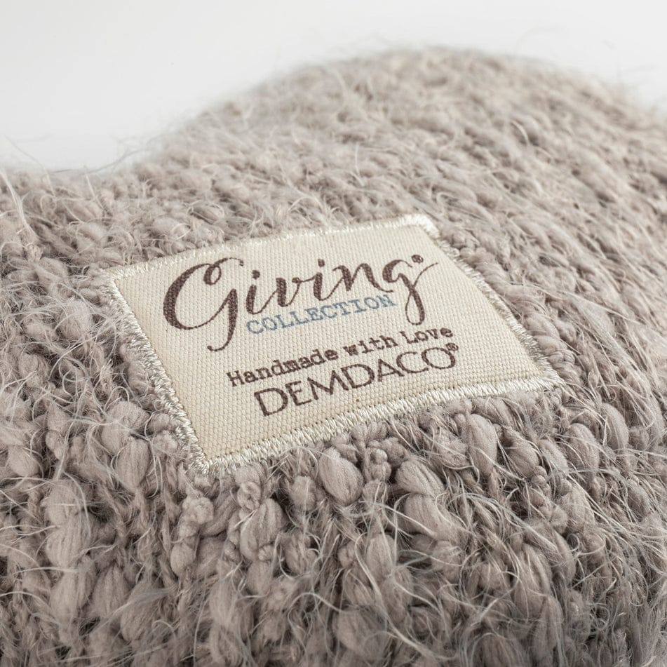 The Taupe Giving Heart Weighted Pillow