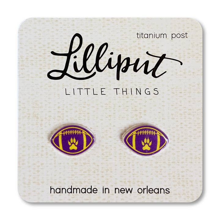 Lilliput Little Things Lilliput Little Things Tiger Paw Football Earrings - Little Miss Muffin Children & Home