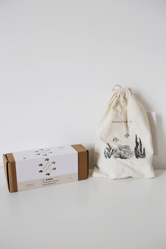 Marlowe & Co Marlowe & Co Silicone and Wood Fishing Play Set - Little Miss Muffin Children & Home