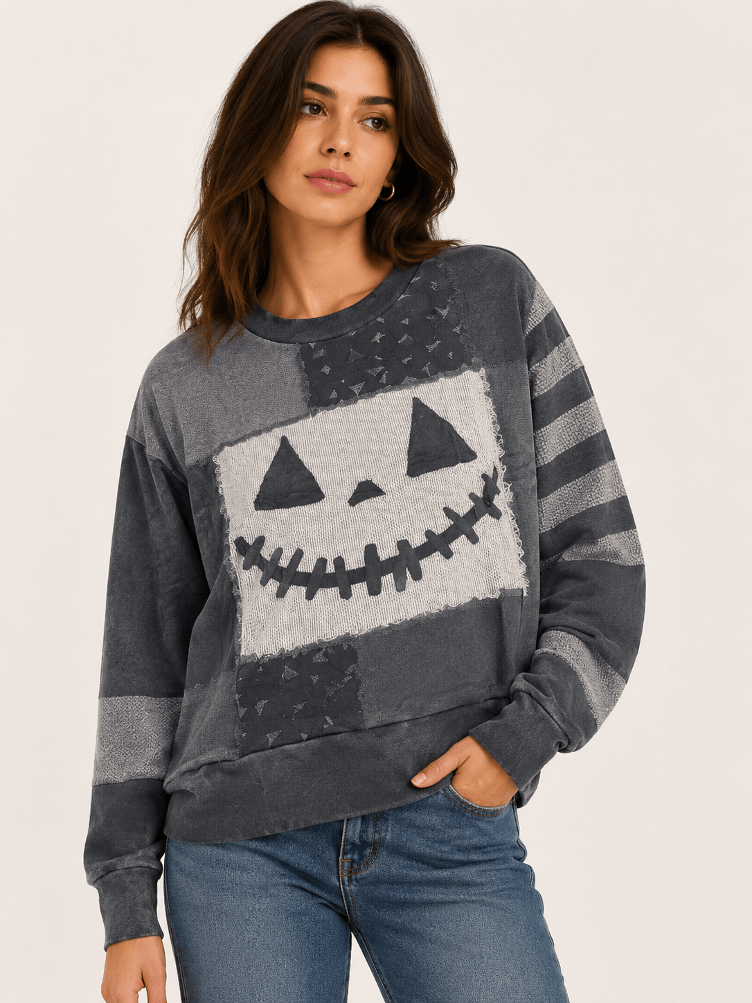 Jack-O-Lantern Face 3D Print Sweatshirt